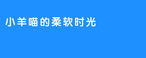 小羊喵的柔软时光