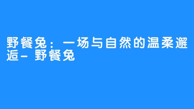 野餐兔:一场与自然的温柔邂逅-野餐兔