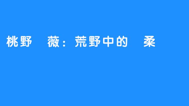 桃野薔薇：荒野中的溫柔堅韌
